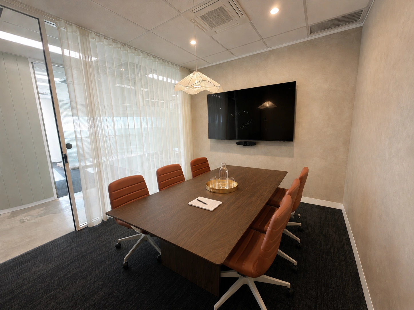 6-seat-meeting-room-level-15-adelaide-cbd 6 seat meeting room on Level 15 at 100 King William Street Adelaide