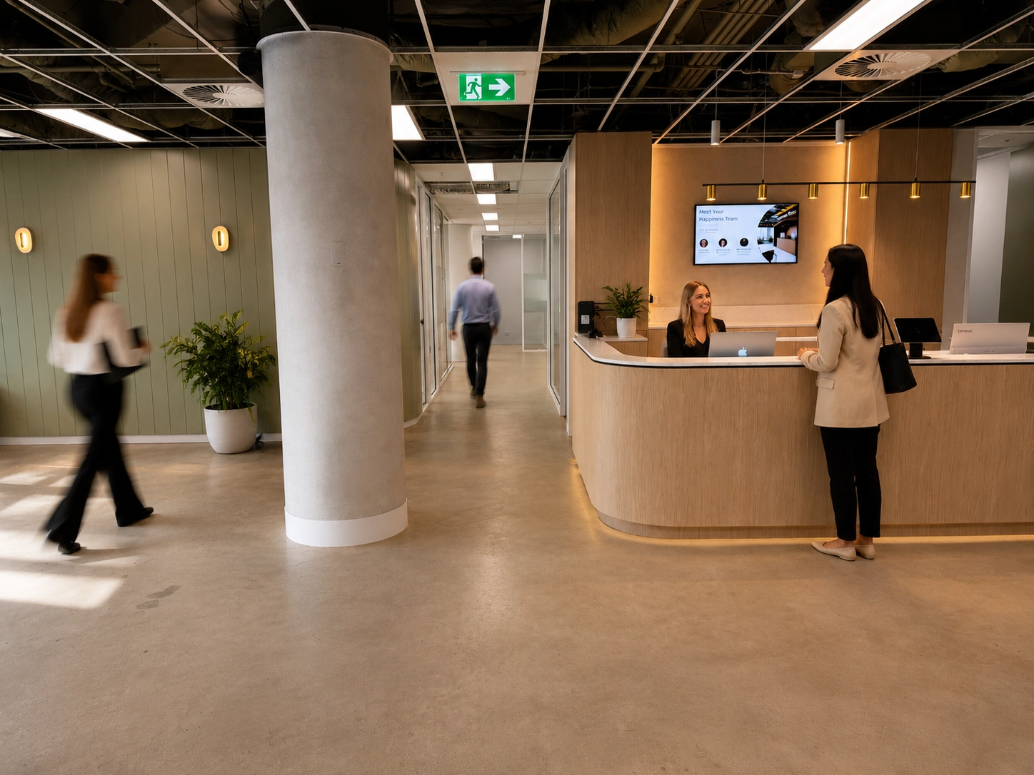 Reception desk at 100 King William Street Adelaide CBD