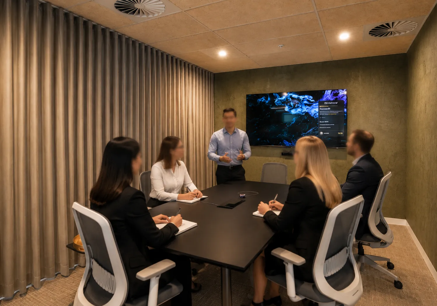 Waratah 6 Person Meeting Room Sydney CBD at CorporateCubes.Co