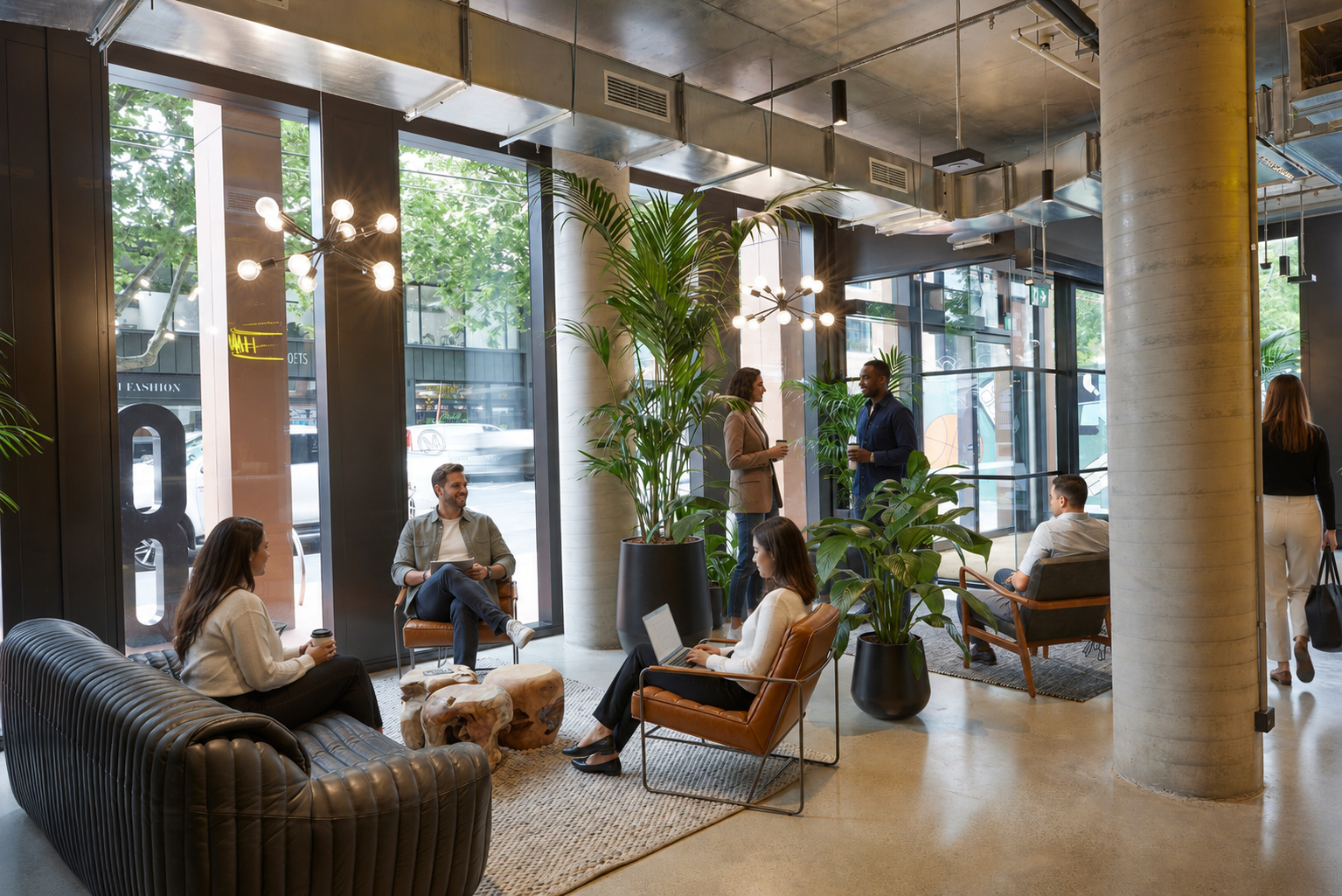 Growing corporate team using a flexible private office for office space scaling in Australia - Companies to Leave a Leased Office