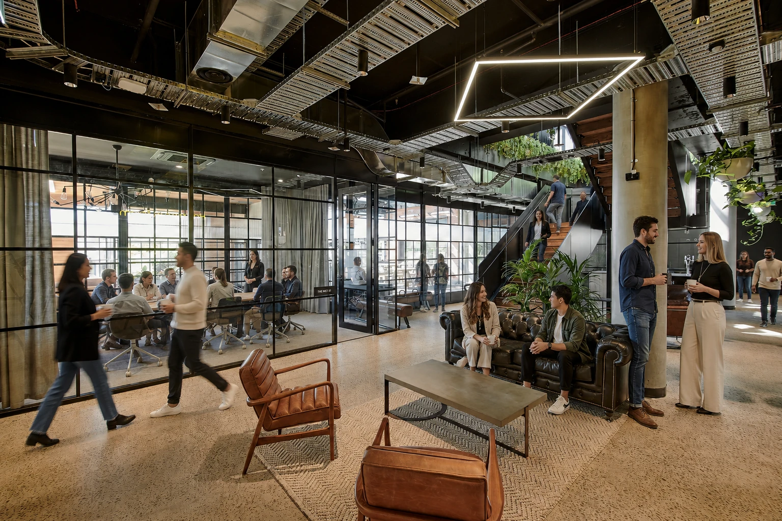 Australian SME team collaborating in a modern CorporateCubes.Co coworking space