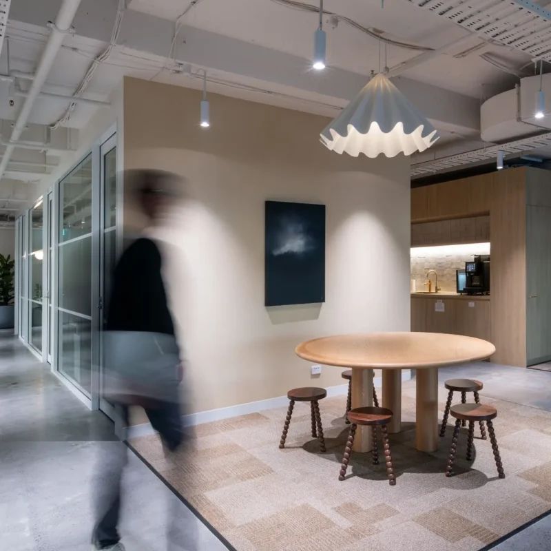 Creative agency office space with flexible collaboration, focus and client meeting zones