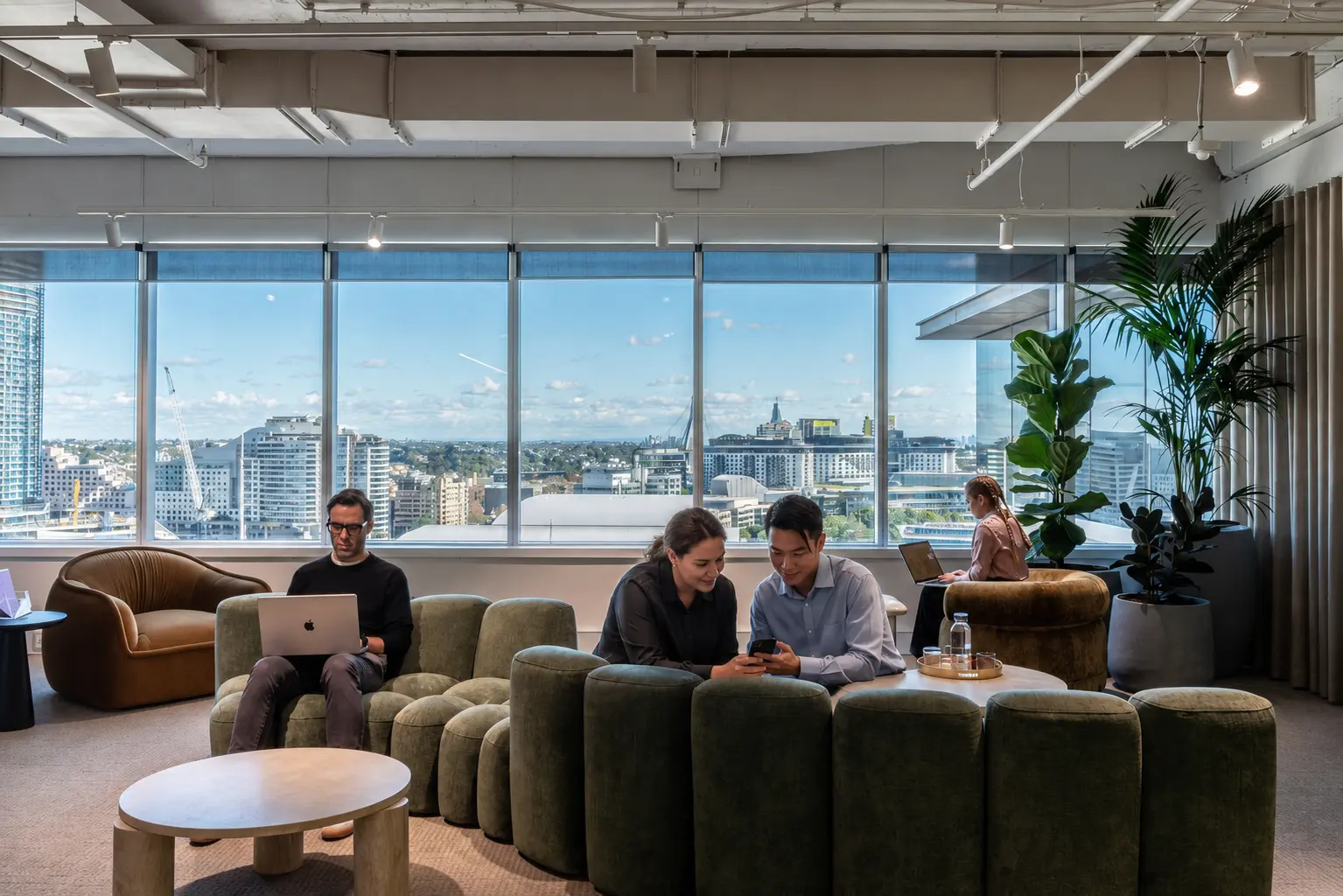 Enterprise team using private office solutions and flexible workspace in Australia